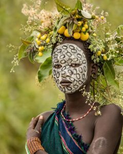 Floral-Headpiece-Suri-Tribe